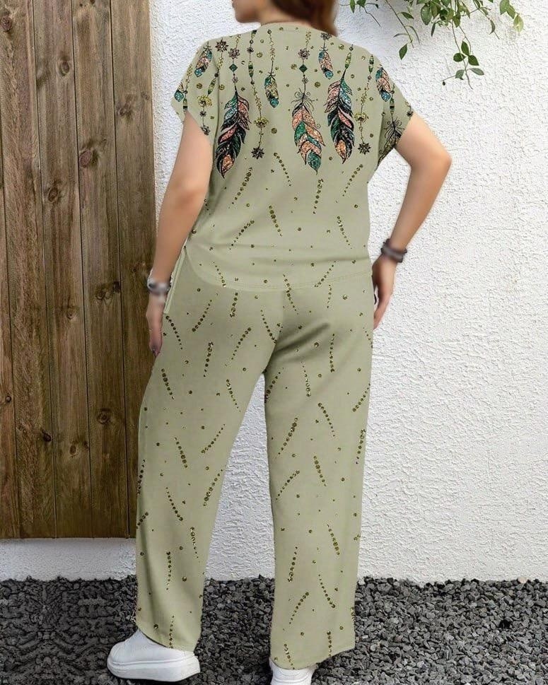 летняя одежда для женщин,женский костюм,костюм женский большого размера для полных,костюм с брюками,одежда для женщин