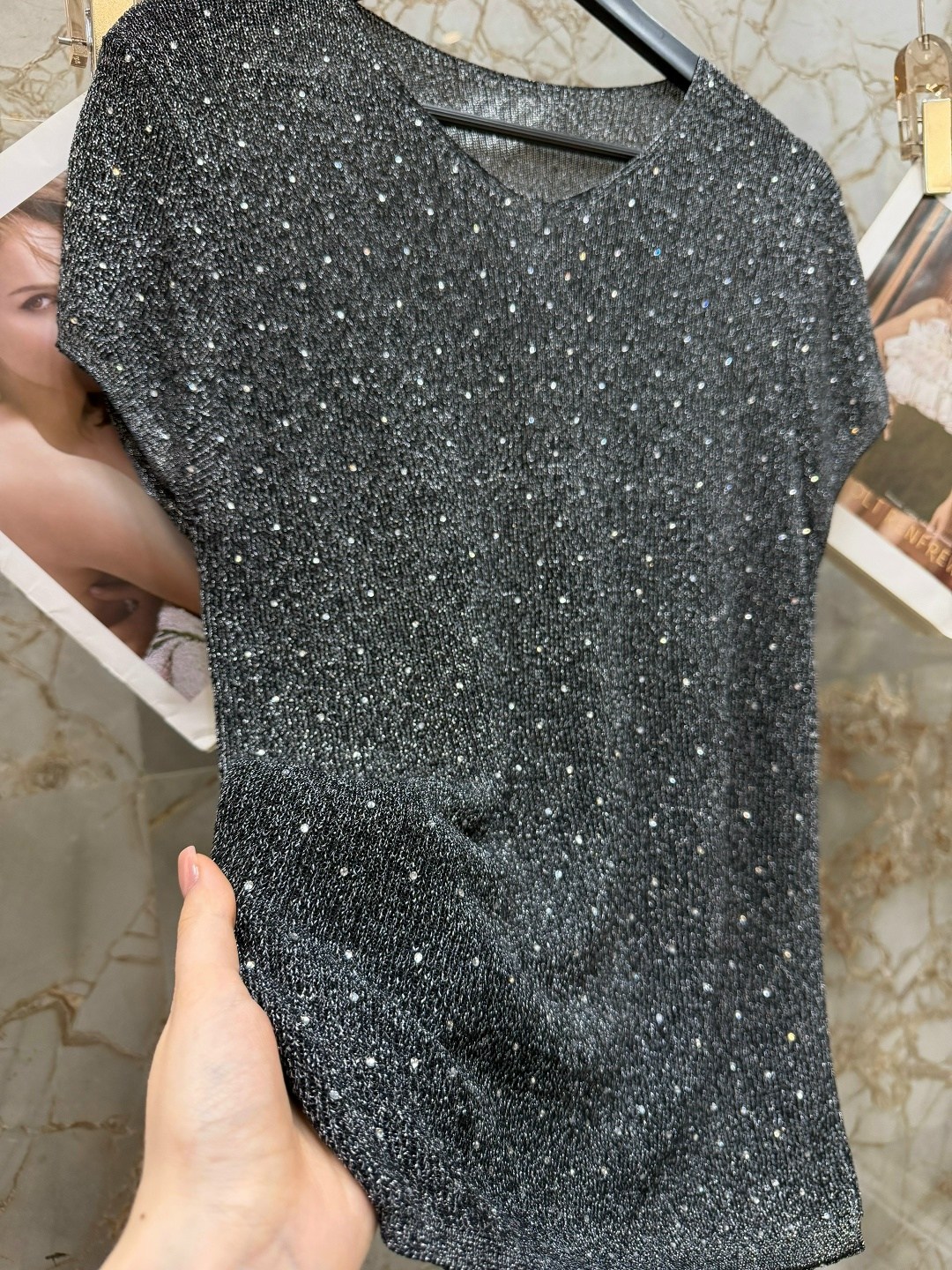 футболка женская,футболка с люрекс,кофта с бусинами,кофточка с люрексом,туника люрексом