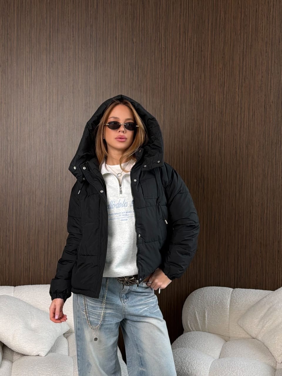 короткая куртка зимняя с капюшоном brusni4ka fashion,куртка женская,модные куртки,демисезонная куртка,куртка женская демисезонная с капюшоном оверсайз