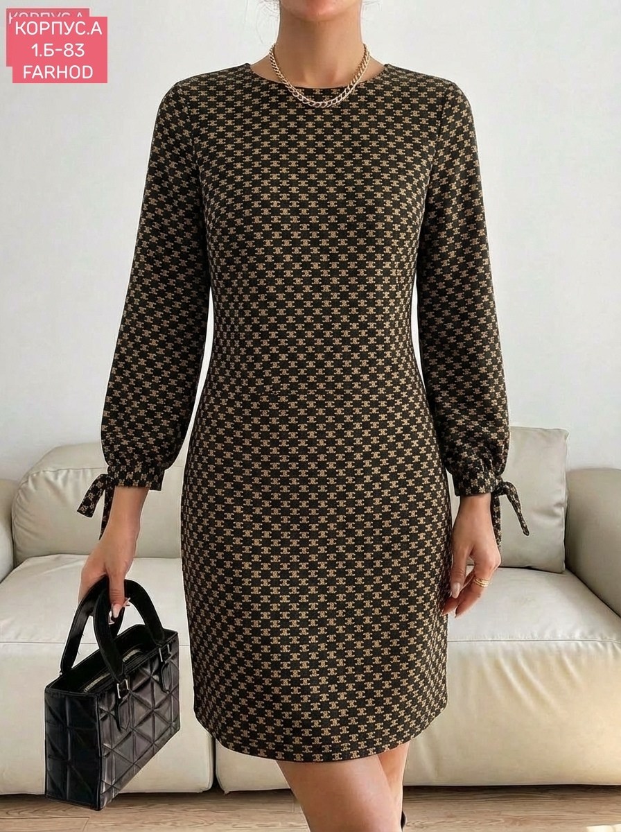 платье женская,платье,платье коричневое,платье прямое,повседневное платье