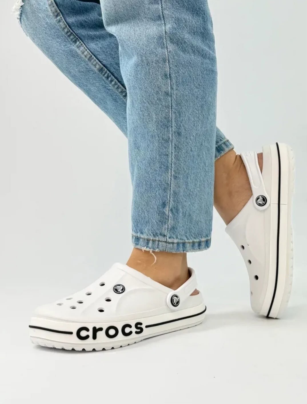 белые сабо crocs bayaband clog,шлепанцы крокс белые,кроксы женские,сабо crocs,сабо crocs bayaband clog