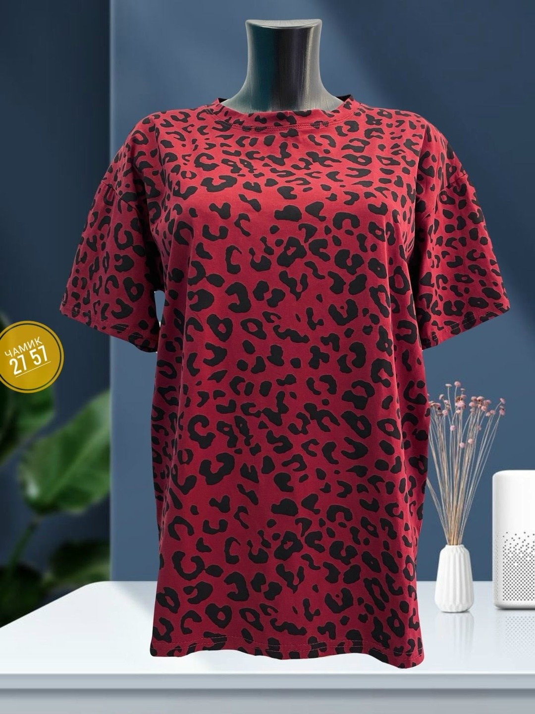 женская футболка,футболка женская 6506 "леопард",футболки женские больших размеров,футболки и майки,футболка с леопардовым принтом