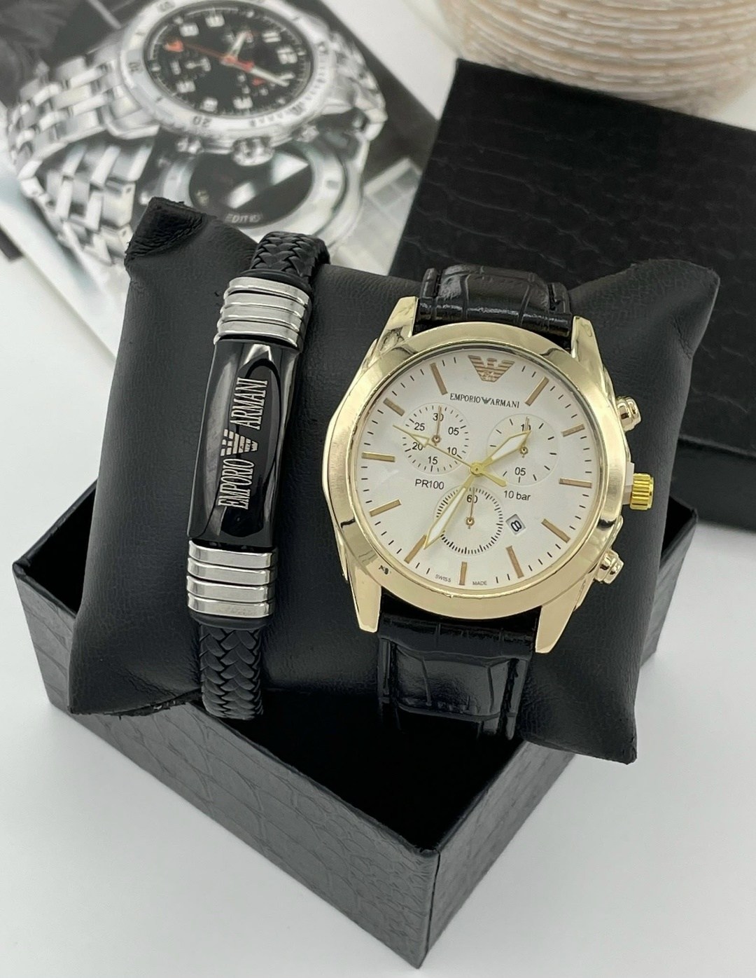 набор часы,мужской подарок часы,подарочный набор часы,мужской подарочный набор,набор часы и ремень в коробке джорджио армани