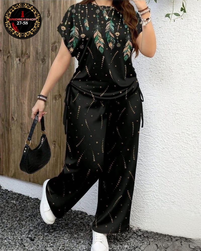 костюм для полных,летняя одежда для женщин,костюм с брюками,женские костюмы,одежда для женщин