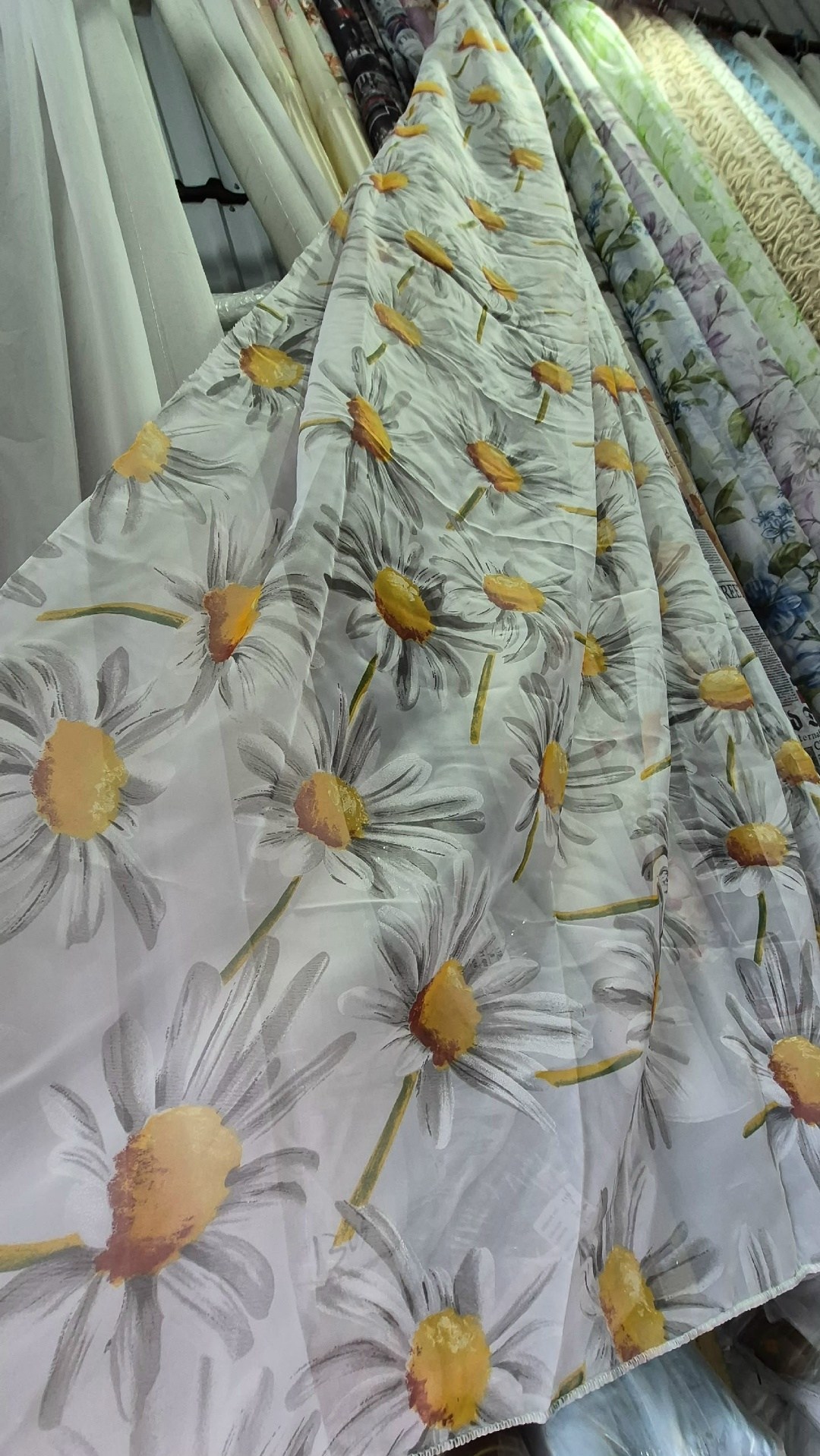 тюль органза деворе сакура,тюль с розами,тюль с цветами,тюль с цветочным принтом,тюль лен с цветами