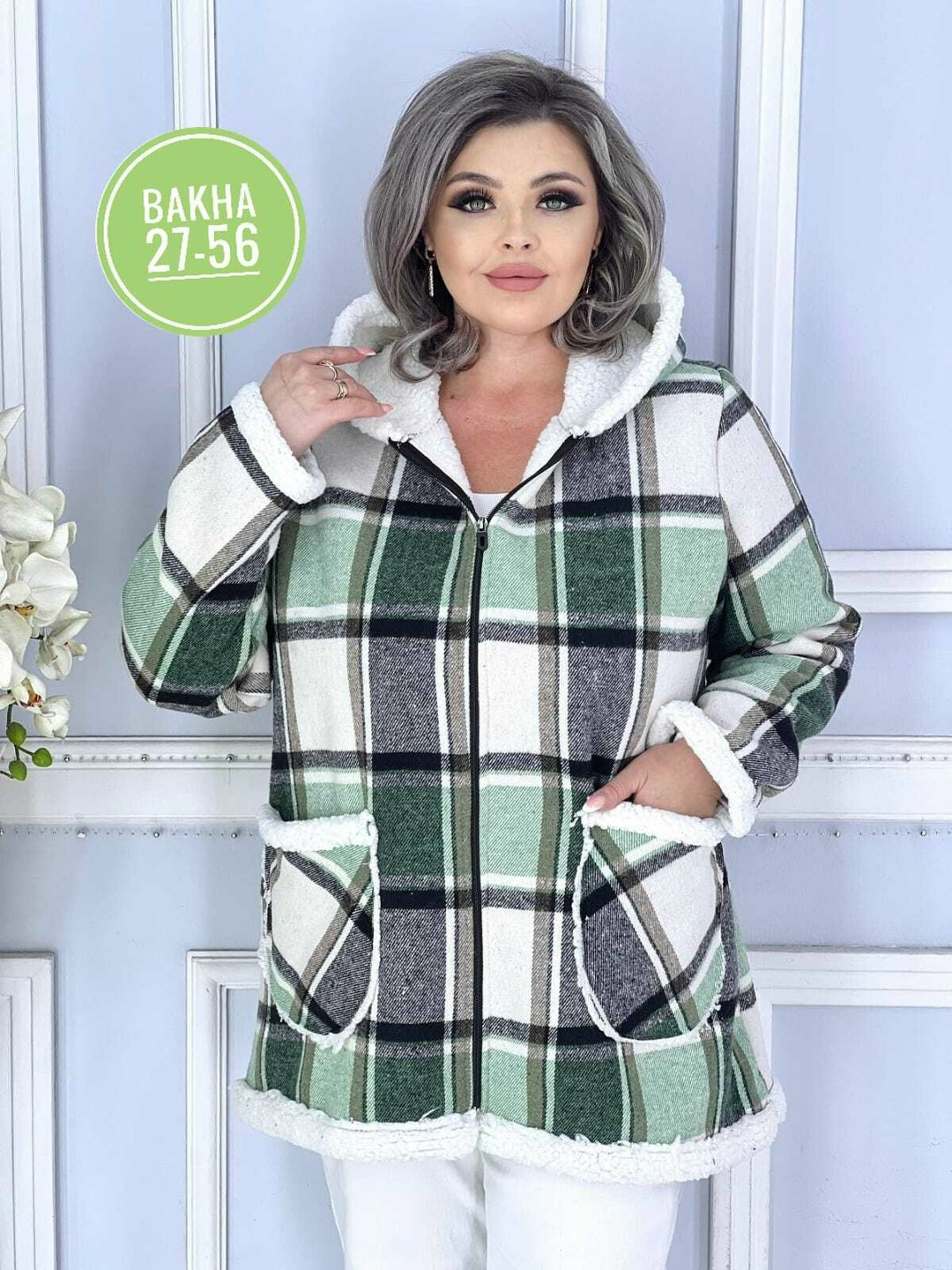 куртка рубашка с капюшоном в клетку,кофта теплая,кашемировая рубашка с капюшоном,рубашка с капюшоном в клетку,женская рубашка теплая в клетку
