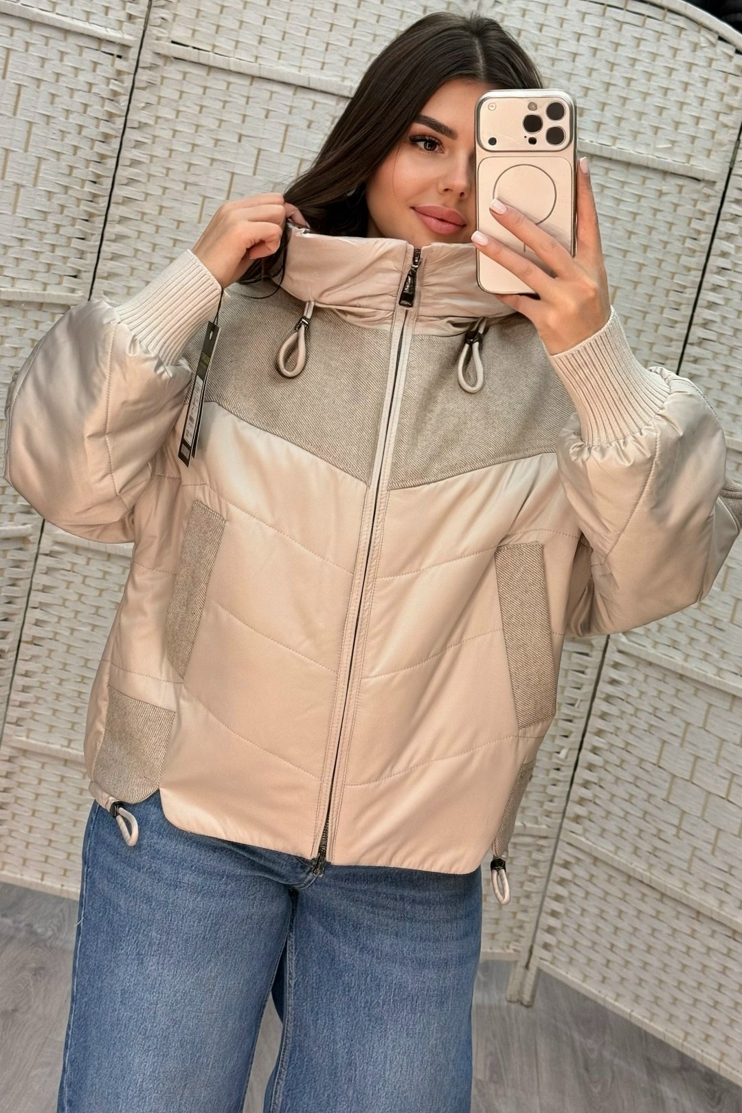 куртка стильная,куртка демисезонная женская,демисезонная куртка,женская куртка,куртка комбинированная