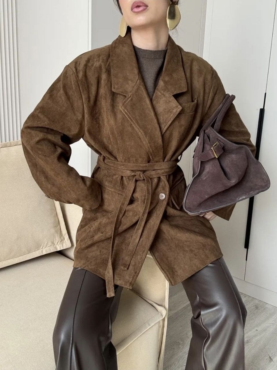 замшевая куртка,куртка замшевая женская,замшевый тренч,женская куртка из замши шоколад,курточка замшевая