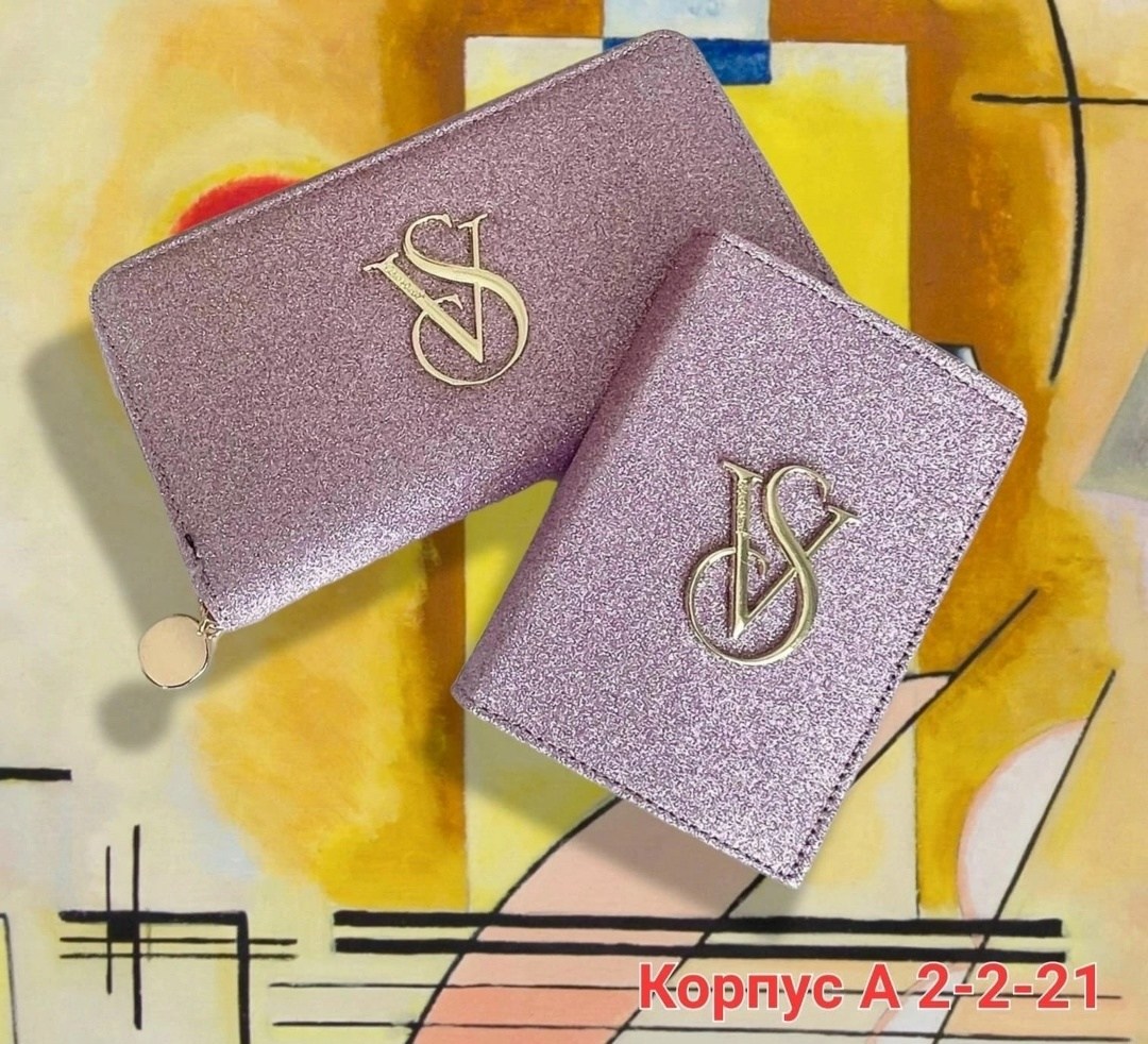 кошелек женский,кошелек обложка,обложка на паспорт виктория сикрет,кошелек модный,набор кошелек и обложка для паспорта женские