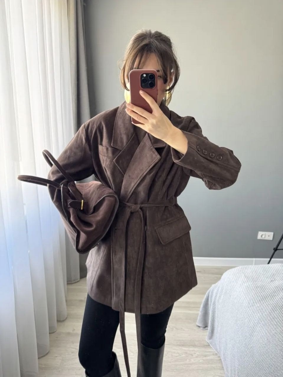 замшевая куртка,куртка замшевая женская,замшевый тренч,женская куртка из замши шоколад,курточка замшевая