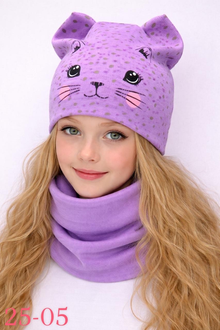 комплект шапка и снуд,шапка для девочек,шапка со снудом трикотажные двухслойные поляярик,комплект шапки,детский шапка