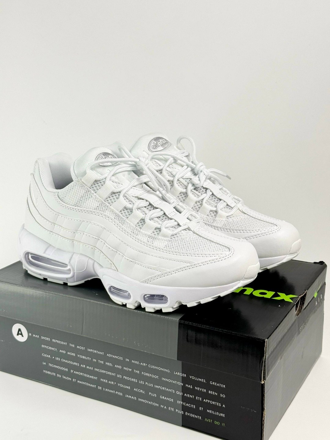 nike air max 95 triple white,nike air max 95 white,nike air max 95 essential,найк аир макс 95 белые,женские кроссовки nike air max 95 triple white