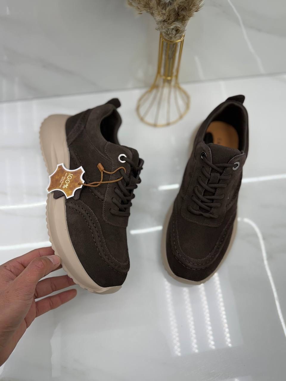 кроссовки из натуральной замши,замшевые кроссовки,женские кроссовки из замши loro piana коричневые,,кроссовки замш