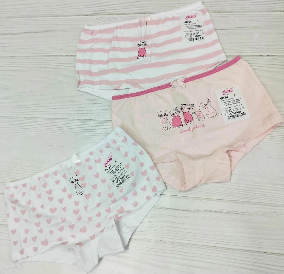 комплект трусов baykar 3 шт,трусы для девочки baykar,комплект трусов для девочек baykar,трусы для девочки baykar 5182,комплект трусов шорты baykar для девочек 3 шт