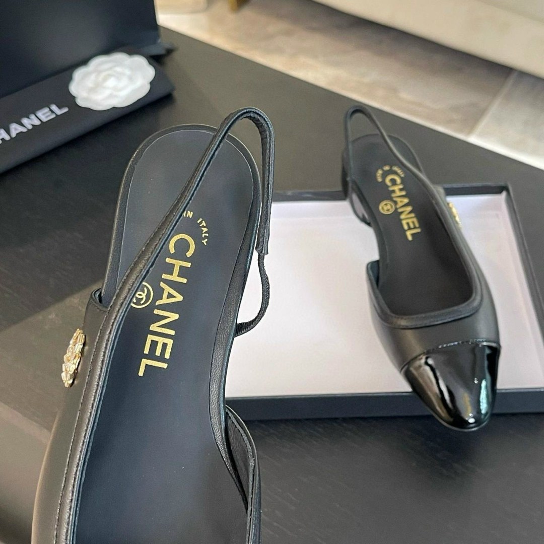 босоножки chanel,туфли chanel,балетки chanel с открытым задником,туфли шанель,босоножки шанель