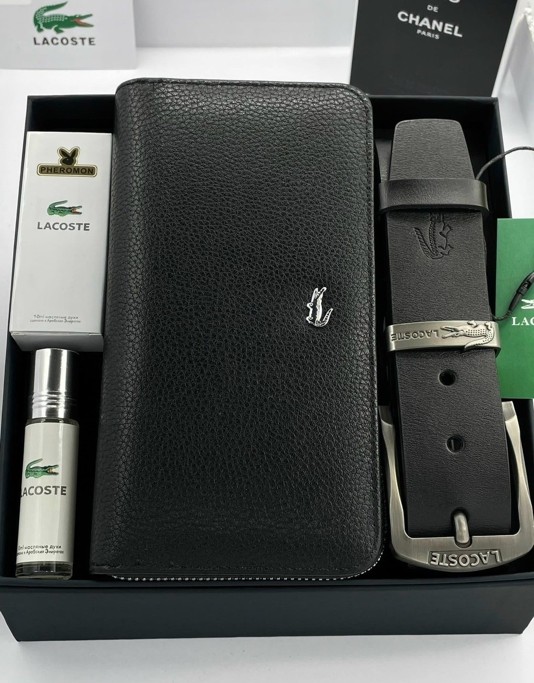 подарочный набор мужчине ремень,мужской подарочный набор "lacoste" в наборе кошелек, ремень в коробке,мужской набор портмоне+ремень lacoste,подарочный набор мужской,часы ремень портмоне lacoste набор