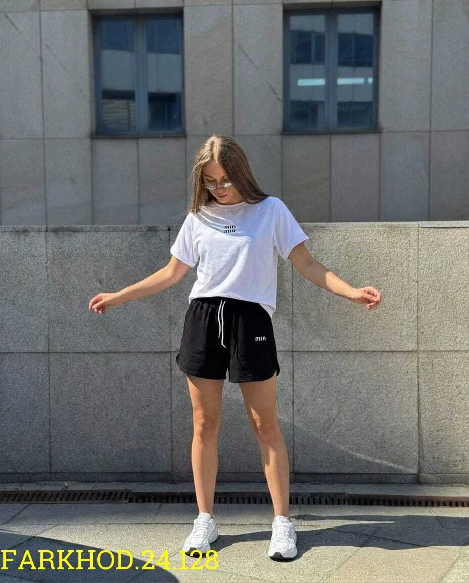 костюм женский,костюм женский с шортами,трикотажный костюм с шортами,летние костюмы женские,кофточка с рюшей