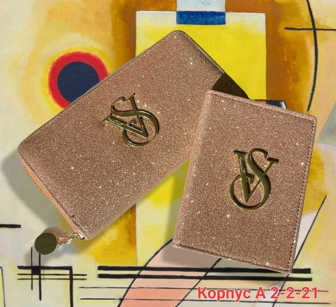 кошелек женский,кошелек обложка,обложка на паспорт виктория сикрет,кошелек модный,набор кошелек и обложка для паспорта женские