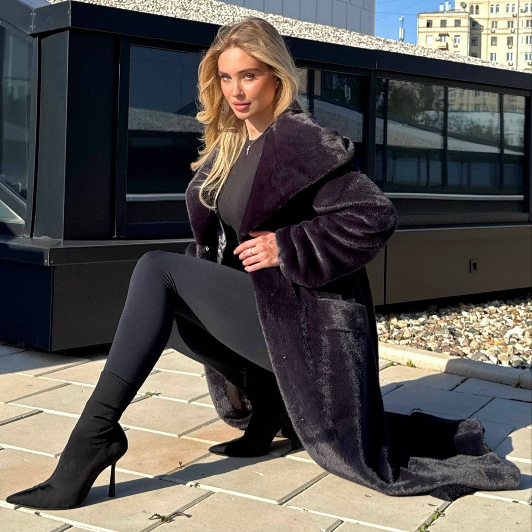 шуба искусственная с капюшоном под норку jelani,длинная норковая шуба,длинная шуба из экомеха с капюшоном снежная королева,длинная шуба,шуба искусственная