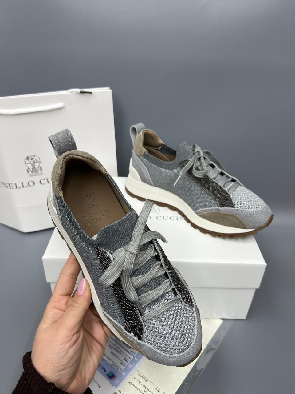 кроссовки женские brunello cucinelli,brunello cucinelli кроссовки,brunello cucinelli кроссовки серые,текстильные кроссовки brunello cucinelli,