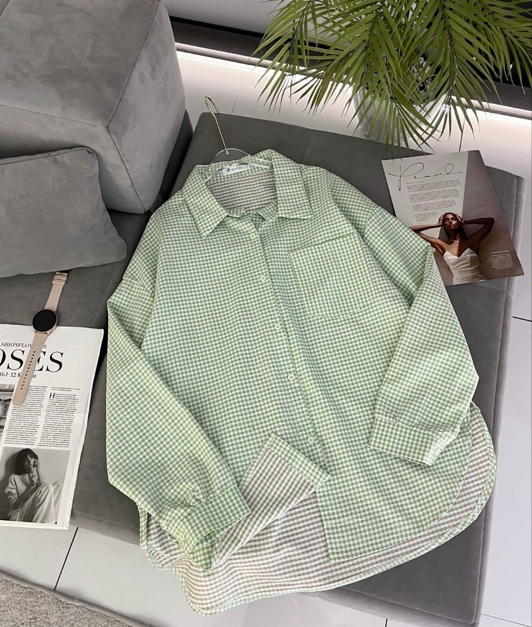 рубашка оверсайз летняя в клетку betrendy wear,рубашка женская,женская рубашка оверсайз клетка,рубашка,оверсайз рубашка