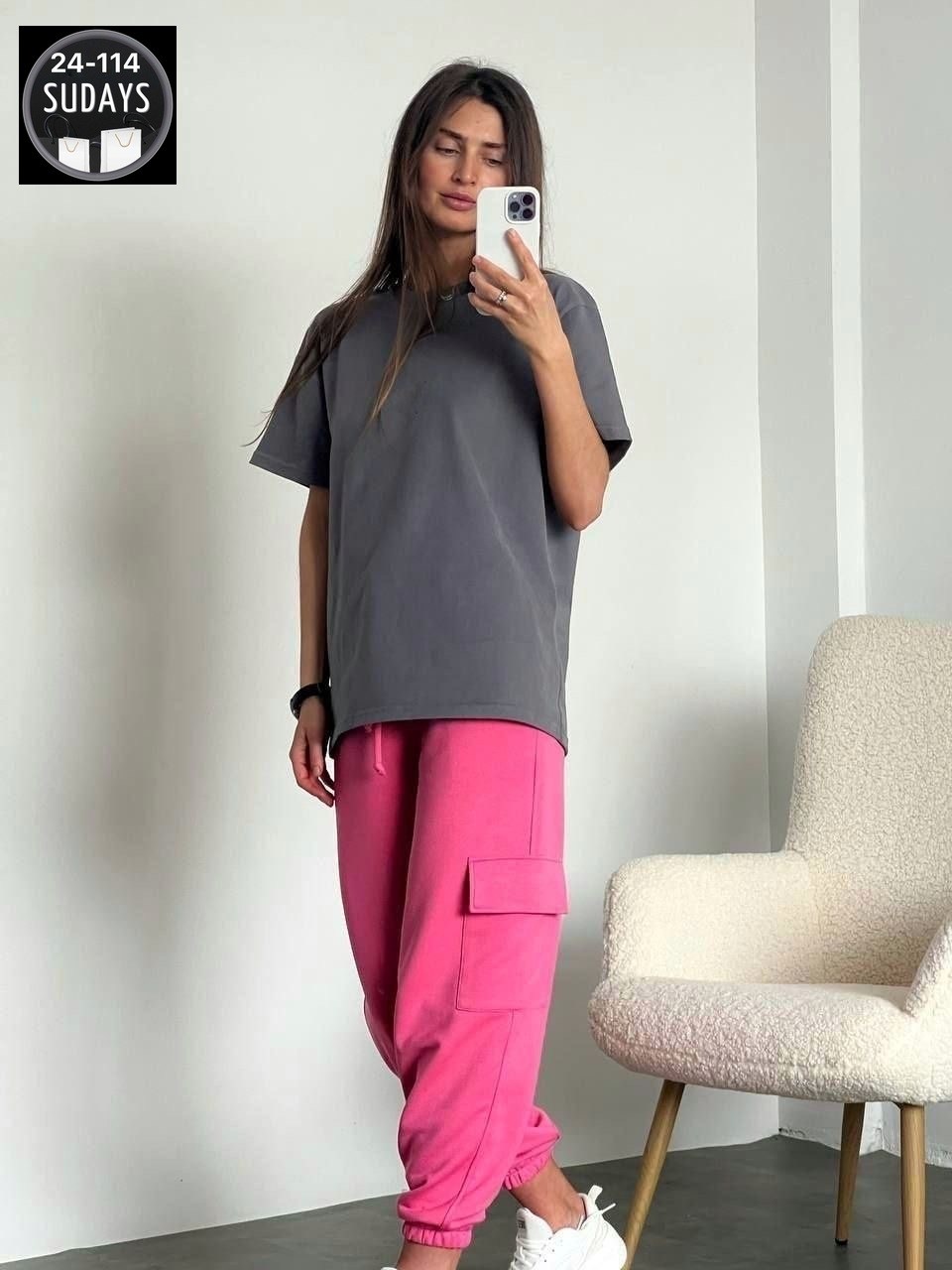 костюм женский оверсайз футболка штаны карго,штаны карго,костюм трикотажный,джоггеры женские,спортивный костюм с штанами карго