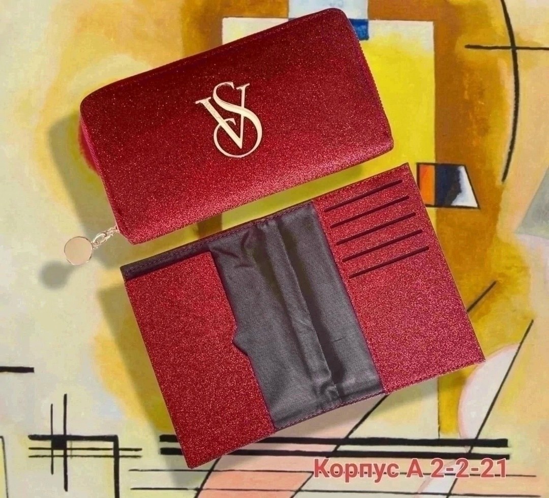 кошелек женский,кошелек обложка,обложка на паспорт виктория сикрет,кошелек модный,набор кошелек и обложка для паспорта женские