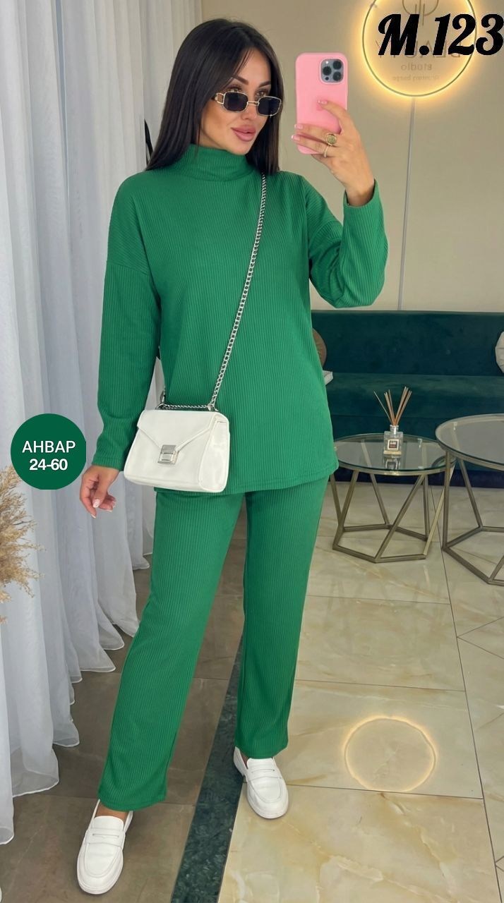 вязаный костюм с брюками палаццо,вязаный брючный костюм,брючный костюм лапша,костюм лапша женский,костюм женский кофта и штаны one size 42-48 арт. 1392336
