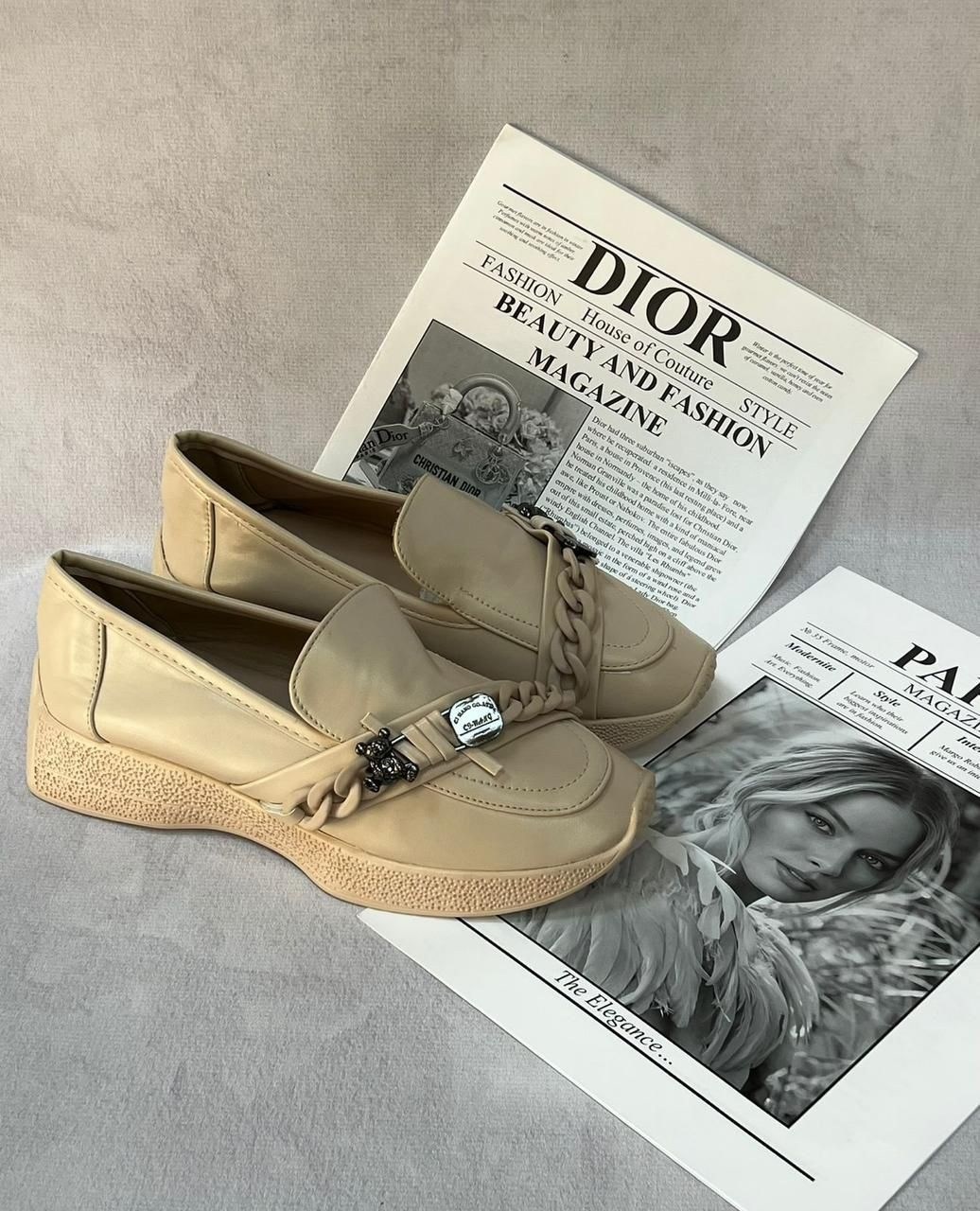 рандеву бежевые лоферы,лоферы бежевые,лоферы женские,лоферы бежевые с цепью,лоферы женские бежевые