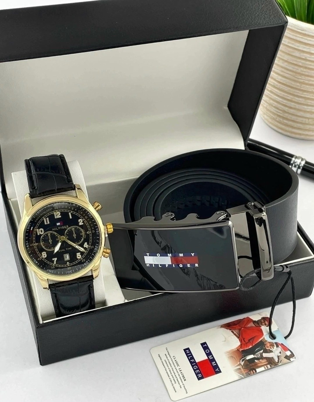 мужские наборы,подарочный набор tommy hilfiger,подарочный набор ремень и часы,мужской подарочный набор,набор для мужчин