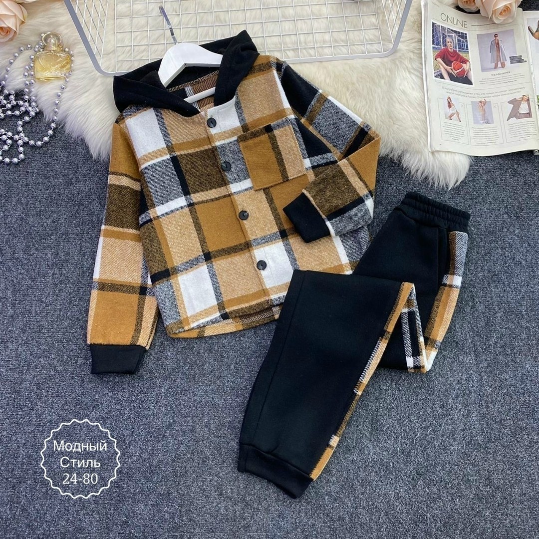 костюм на флисе,костюм в клетку,костюм теплый,костюм подростковый,cпортивный костюм для мальчика