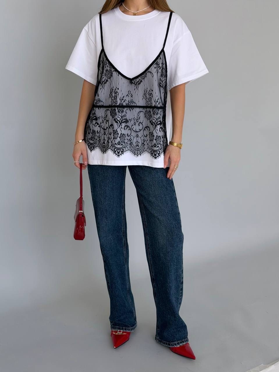футболки комплект,футболка с кружевом,кружевные топы,женская футболка,кружевная майка