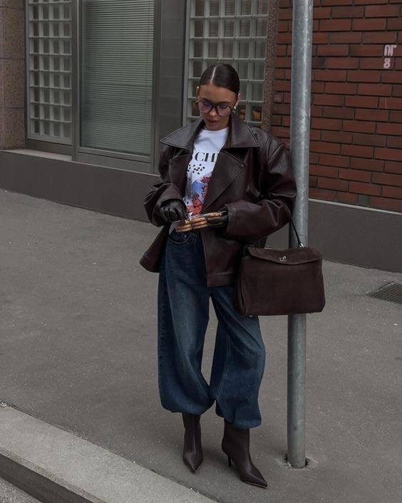 кожаная куртка,куртка косуха оверсайз,куртка кожаная женская,женская куртка из искусственной кожи,коричневая кожаная куртка