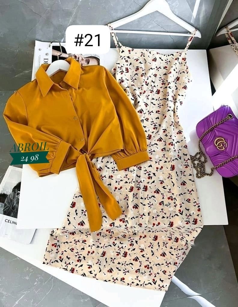 женские летние костюмы,костюм с юбкой женский,двойка сарафан и рубашка,платье сарафан с рубашкой,летние костюмы