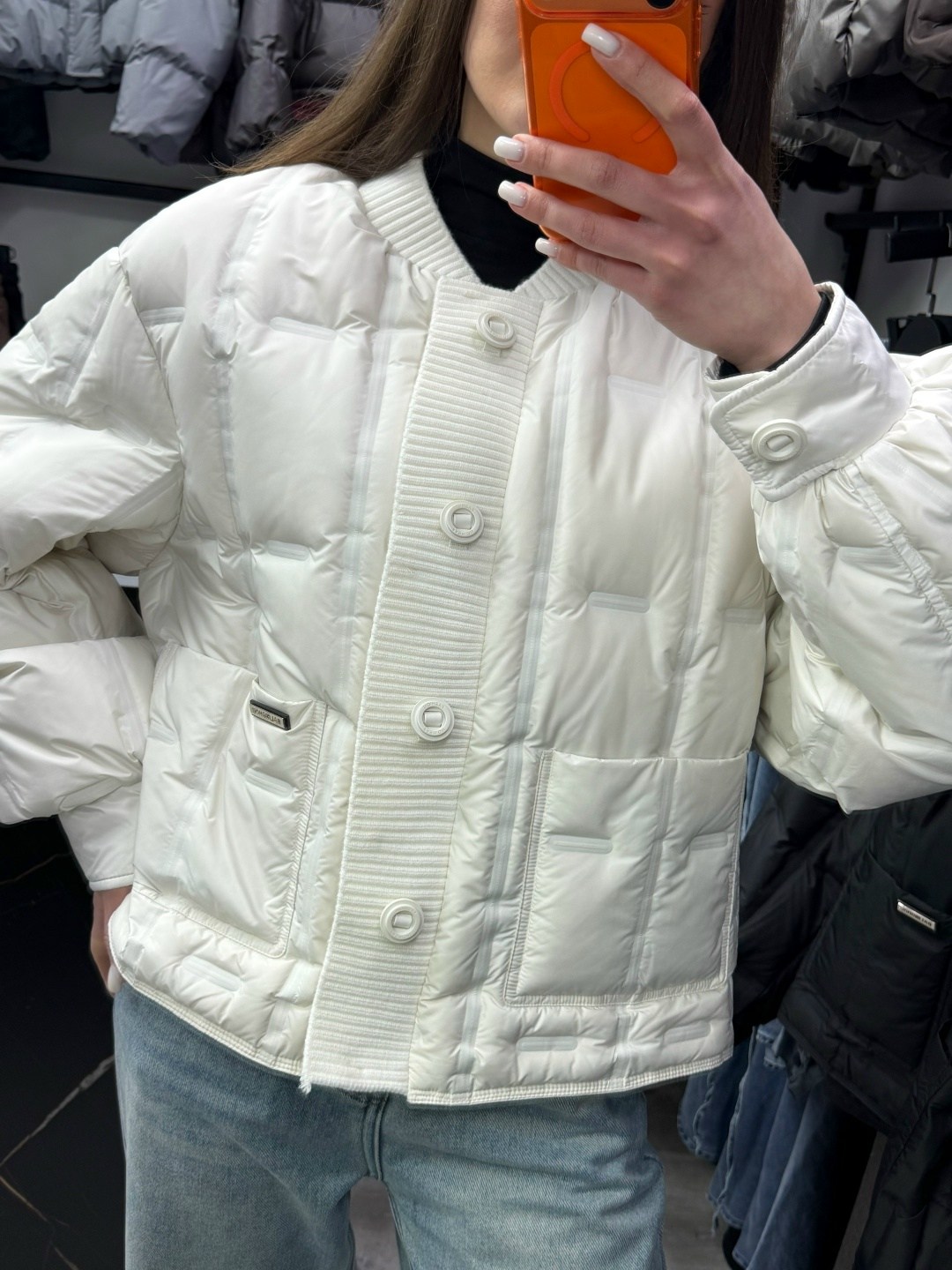 модная куртка,женская куртка,куртка,белая дутая куртка,куртка белая