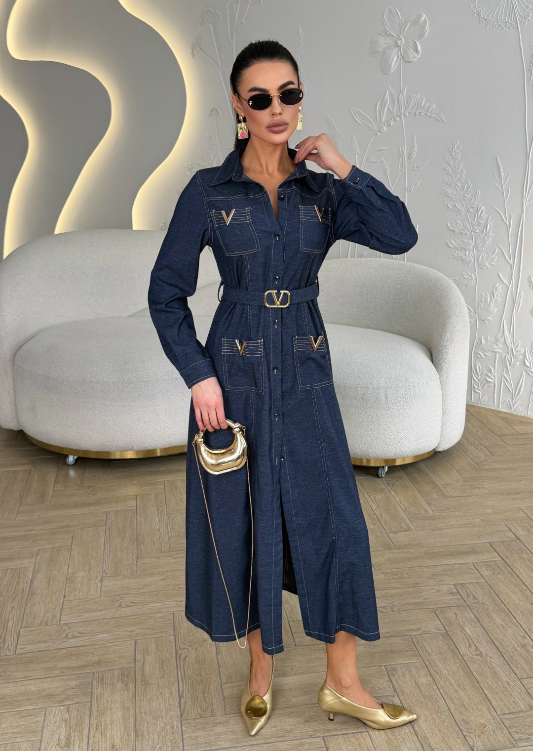 джинсовое платье,джинсовое платье-рубашка длины миди,джинсовое платье женское,джинсовое платье миди,джинсовое платье рубашка