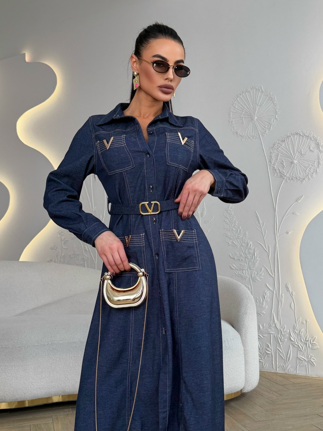 джинсовое платье,джинсовое платье-рубашка длины миди,джинсовое платье женское,джинсовое платье миди,джинсовое платье рубашка