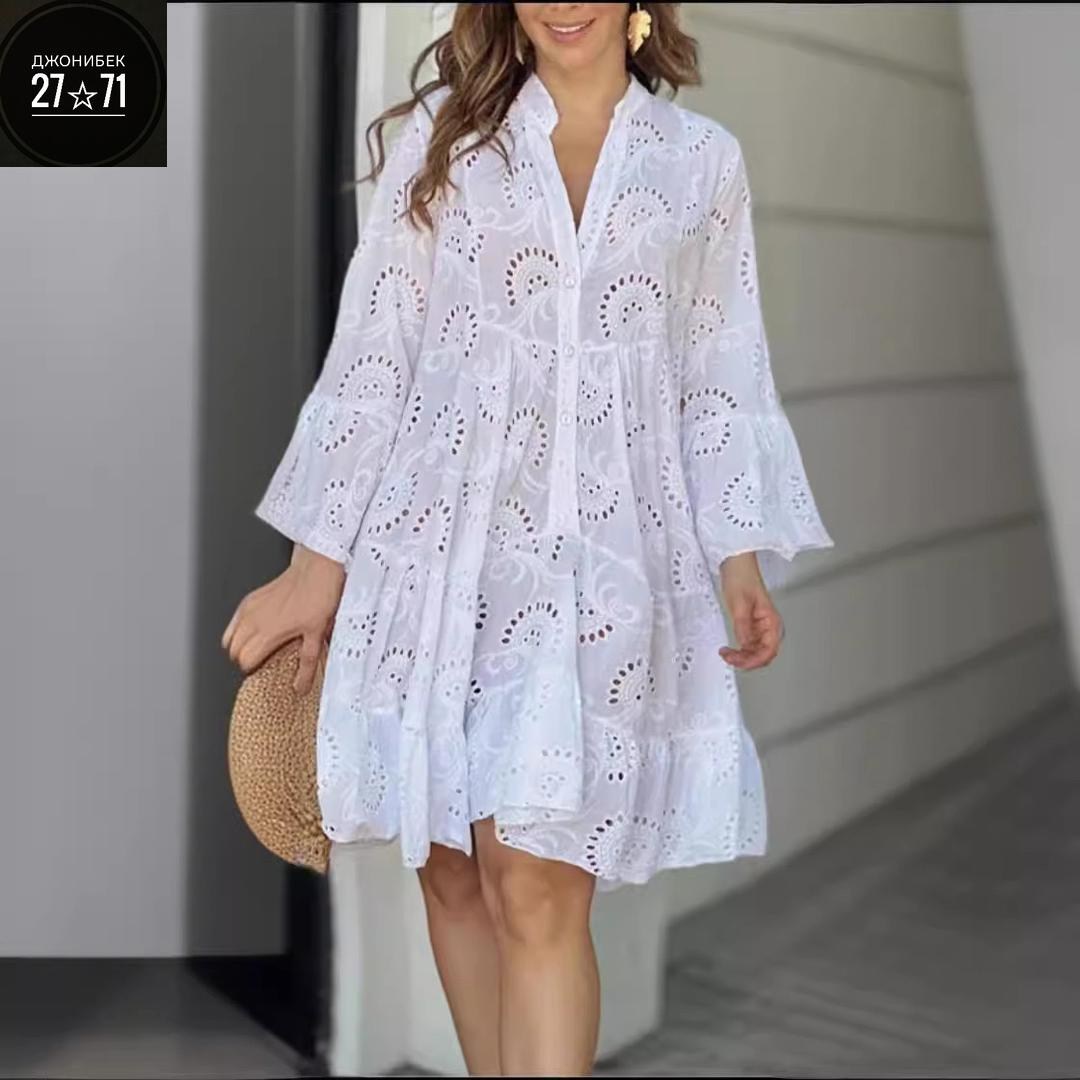 платье туника женское летнее,ажурные платья,модное платье,кружевное платье,платье женская