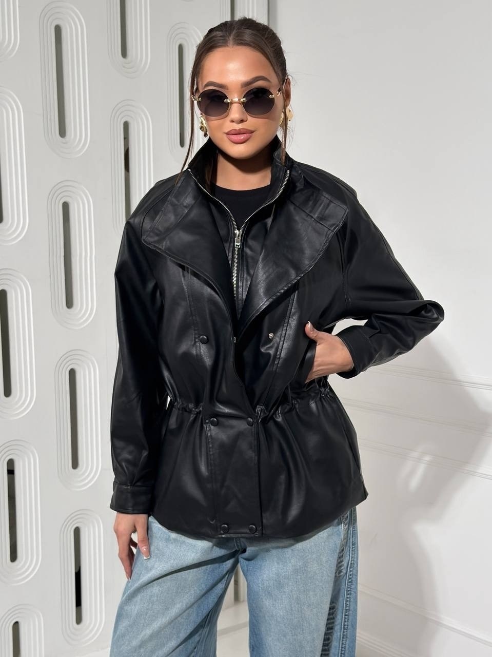 косуха кожаная куртка экокожа оверсайз,кожаная куртка,куртка косуха,кожаная женская куртка,куртка косуха из экокожи