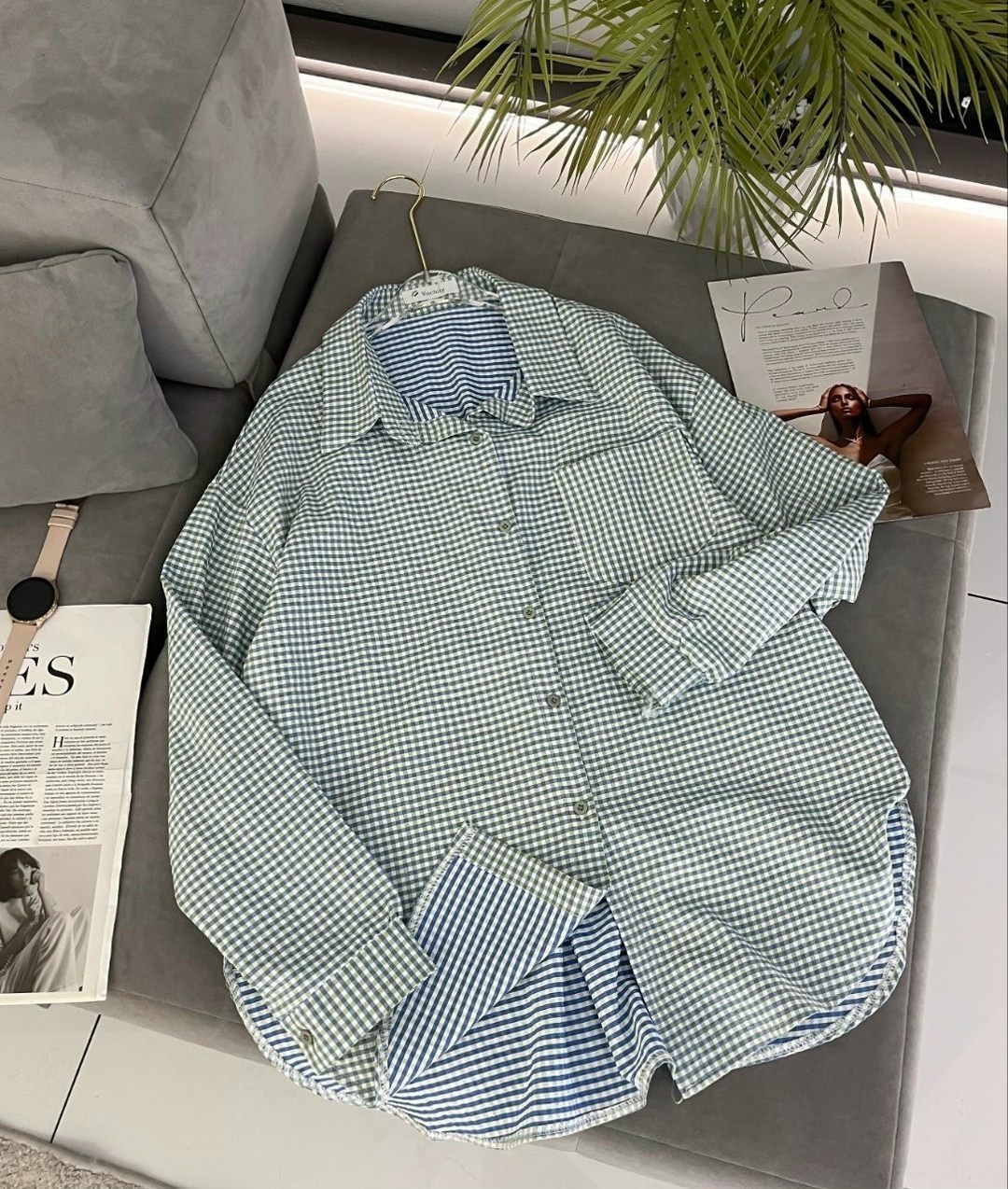 рубашка оверсайз летняя в клетку betrendy wear,рубашка женская,женская рубашка оверсайз клетка,рубашка,оверсайз рубашка