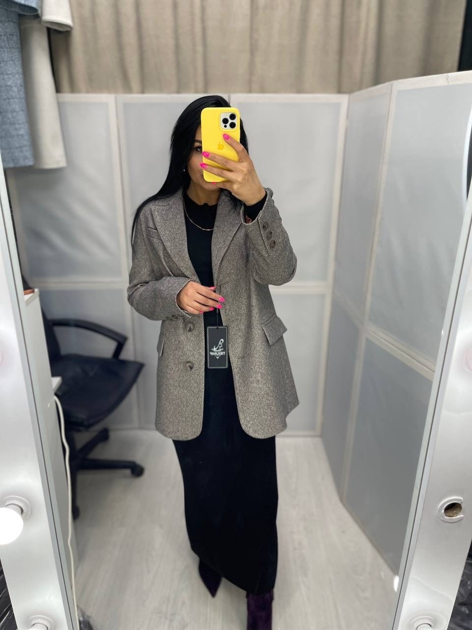 пиджак пальто,пальто модное,пальто пиджак демисезонное onebyone цвет серый,жакет,пиджак-пальто прямого кроя в сером цвете