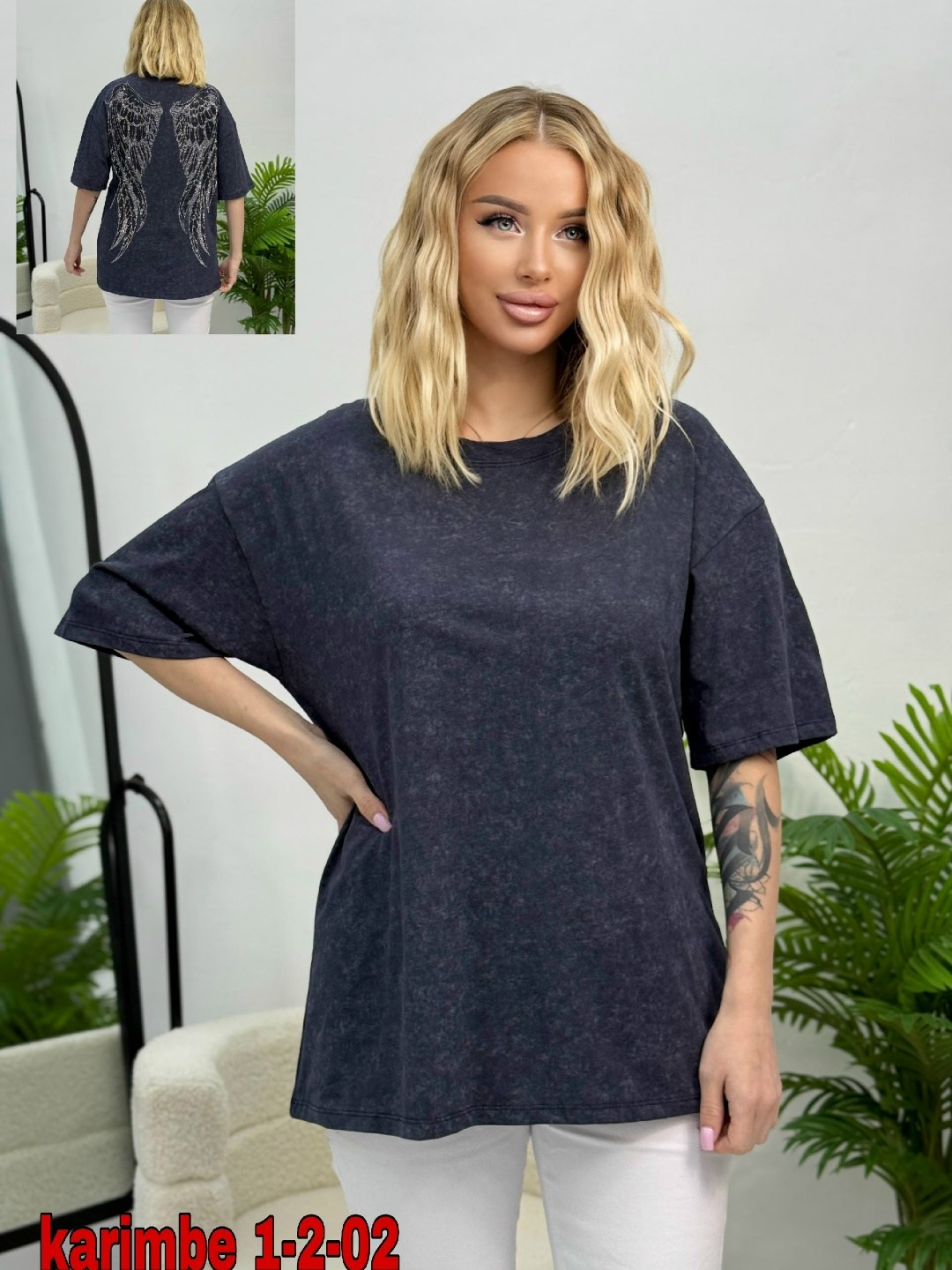 футболка женская,футболка базовая со стразами оверсайз,футболка со стразами оверсайз perfecto collection,футболка с крыльями,женская футболка оверсайз