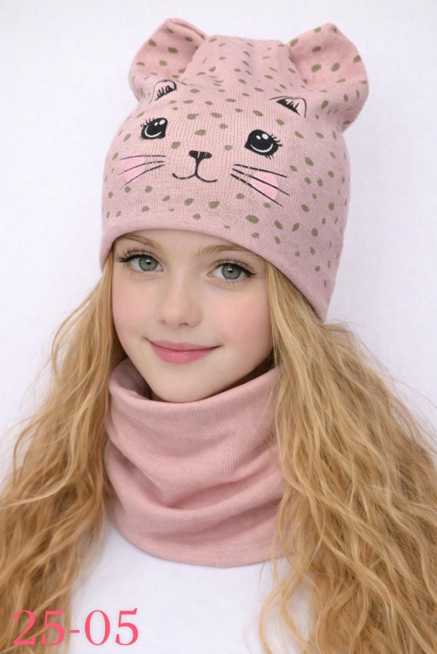 комплект шапка и снуд,шапка для девочек,шапка со снудом трикотажные двухслойные поляярик,комплект шапки,детский шапка