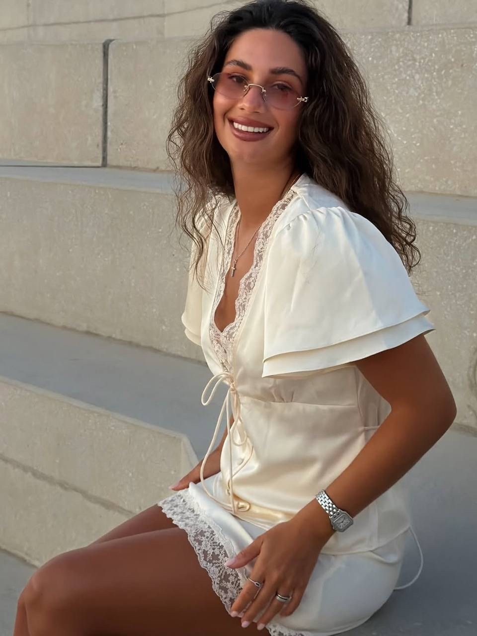 атласный халатик с кружевом,интимиссими сорочка шелковая,атласная пижама с кружевной отделкой,халат с кружевом,шелковый халат с кружевом