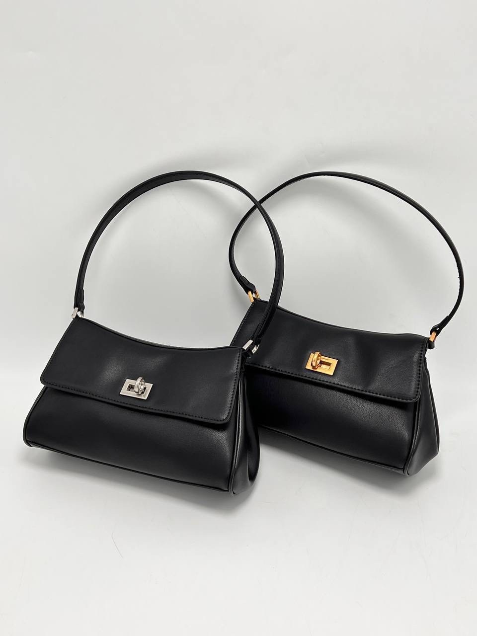 сумка,женская сумка,сумка багет женская натуральная кожа чёрная,сумочка,сумка багет черная