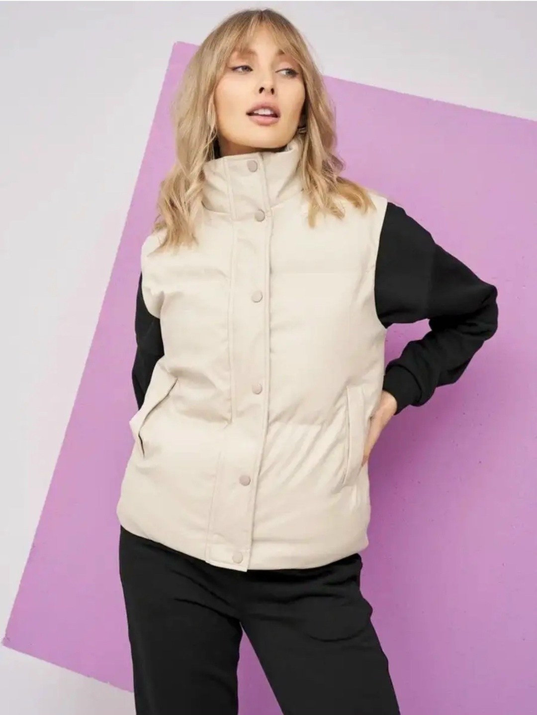 жилет женский утепленный из экокожи,жилет женский демисезонный,жилет из экокожи женский,жилет утепленный женский бежевый,жилетка женская экокожа утепленная