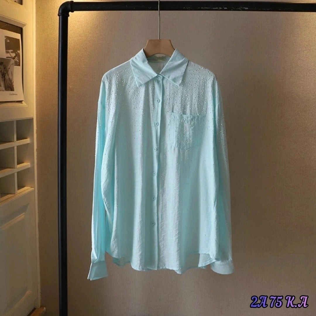 рубашка женская,рубашка женская со стразами,женские блузки и рубашки,рубашка со стразами,рубашка женская со стразами оверсайз