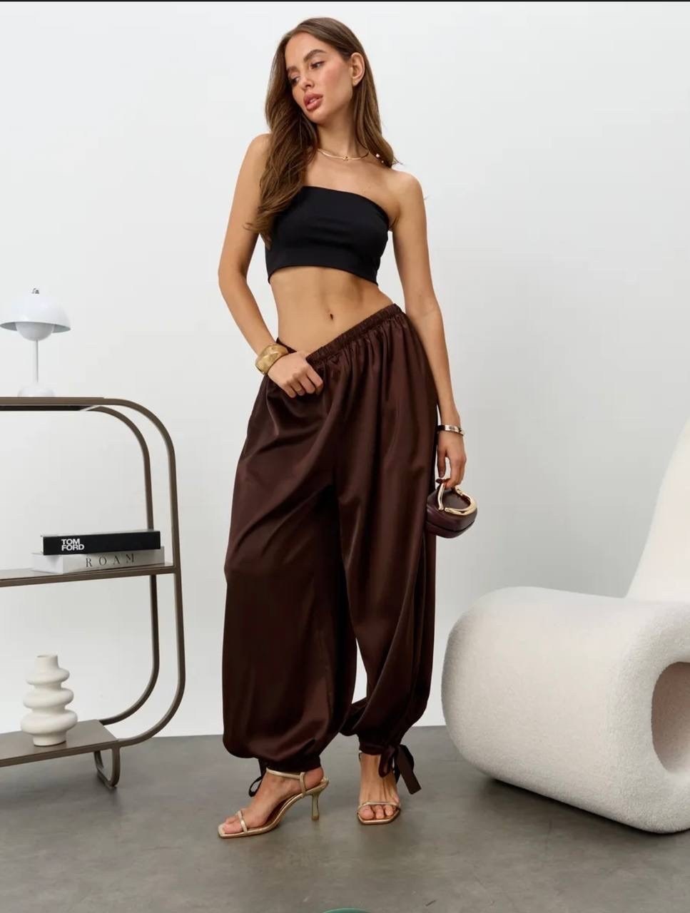 брюки широкие,атласные брюки,женские брюки,шелковые брюки,брюки штаны