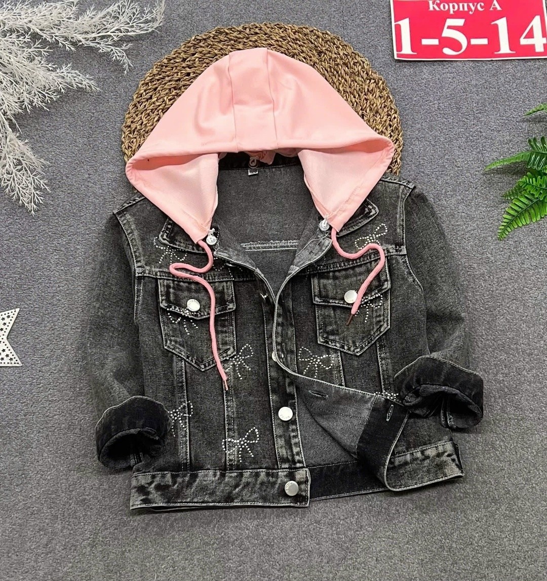 джинсовая куртка для девочек,джинсовая куртка для девочки с капюшоном,куртка джинсовая,куртка джинсовая детская,детская джинсовая куртка с капюшоном