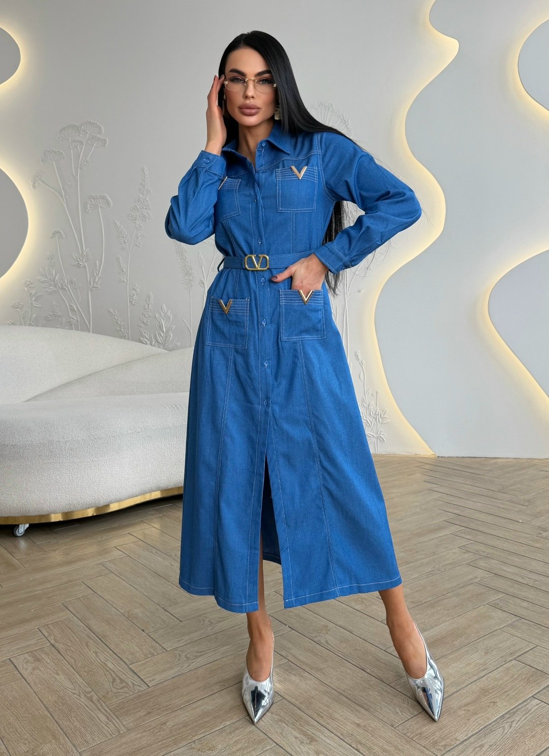 джинсовое платье,платье джинс,джинсовое платье-рубашка длины миди,джинсовое платье женское,джинсовое платье миди